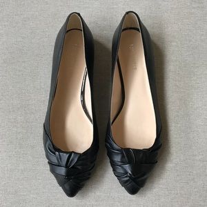 Brand new black leather Nine West flats